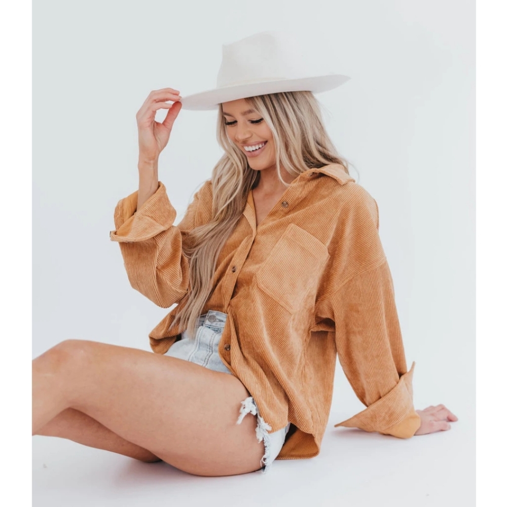 Corduroy button up shirt